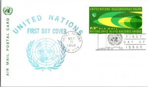 United Nations, New York, Worldwide Government Postal Card, Worldwide First D...