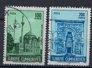 Turkey 1795-96 Used 1969 issues (mm1384)