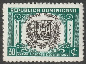 Dominican Republic 1941 Sc G10 insured letter MNH**