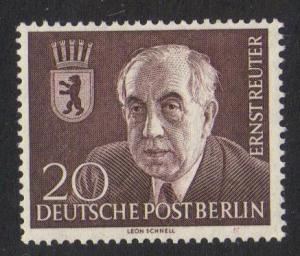 Germany #9N104 mint, prof. Ernst Reuter; issued 1954