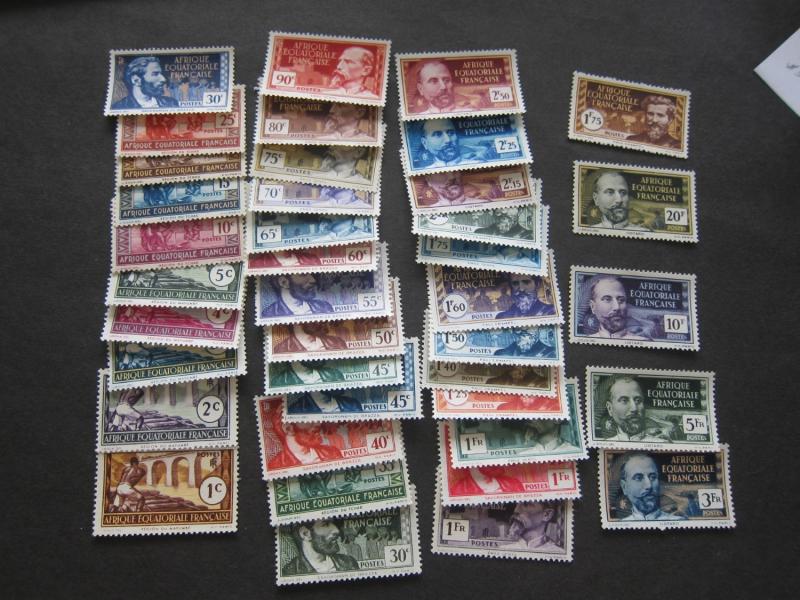 French Equatorial Africa 1937 Sc 37-72 set MH