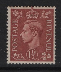 Great Britain   #237   MH  1937    George VI    1 1/2p