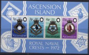 Ascension Island 159a MNH Royal Naval Crests, Bird, Military