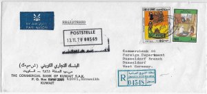 Shuwaikh, Kuwait to Dusseldorf, Germany 1978 Registered Airmail (52727)