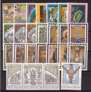 1974 Vatican City - Sc# 548- 571, C59, Complete year set - MNH