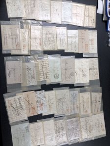 Italian Stampless Letters Mainly 1800’s ( 300 Covers ) 