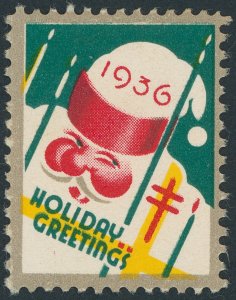 US WX80 1936 Christmas Seal; Unused -- See details and scans