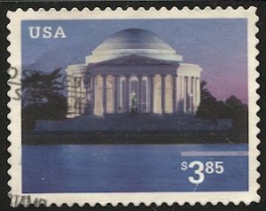 US 2002 Sc 3647  $3.85 Priority Mail - Jefferson Memorial Used VF
