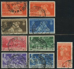 ITALY #239-241 #242-246 Postage Stamp Collection 1930 EUROPE Used