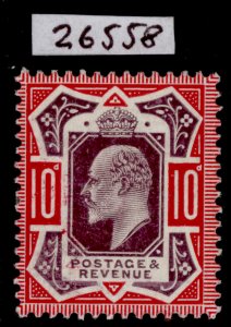 GB EDVII SG255 SPEC M43(4), 10d slate-pur & carm (C), LH MINT. Cat £4500. CERT