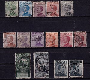 Italy 1908-1927 - VF-used group of 15 Stamps