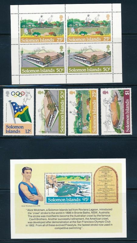 Solomon Isl  - Los Angeles Olympic Games MNH Sports Set (1984)