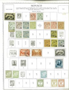 Monaco 1895-1969 M & U Hinged on Minkus Global Pages Through 1977