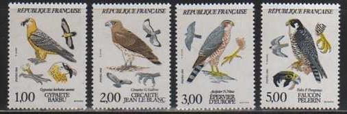 France MNH sc# 1938-41 Birds 2014CV $5.00