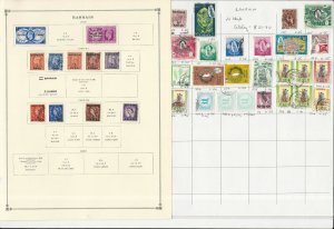 Bahrain Stamp Collection on 20 Scott International Pages, To 1986, JFZ