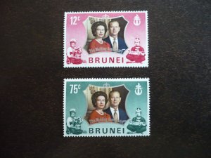 Stamps - Brunei - Scott# 186-187 - Mint Hinged Set of 2 Stamps