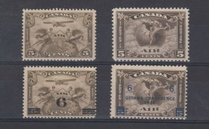 Canada 1930/35 Airmail Collection Of 4 MLH/MNH JK3561