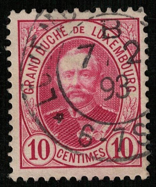 1891-1893 Grand Duke Adolf of Luxembourg, 10 cenimes (T-7329)