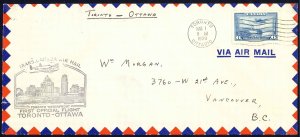 Canada Sc# C6 First Flight (Toronto>Ottawa) 1939 3.1 Trans Canada Air Mail