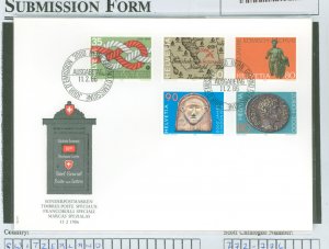 Switzerland 772-776 1986 commemoratives: workers relief, 600th anniv. battle of sempach (map) bimillenium of roman chur, bimelle