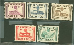 Austria #599-603 Mint (NH)