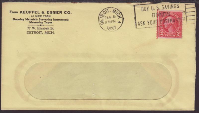 Keuffel & Esser Co,Drawing Materials,Detroit,MI 1937 Cover