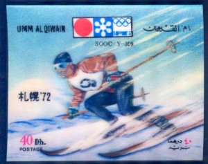 UAE  Umm al Qiwain 1972 Olympics Games Sapporo Skiing slalom Mi. 512 3 D MNH