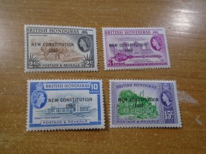 British Honduras  #  159-62   MNH