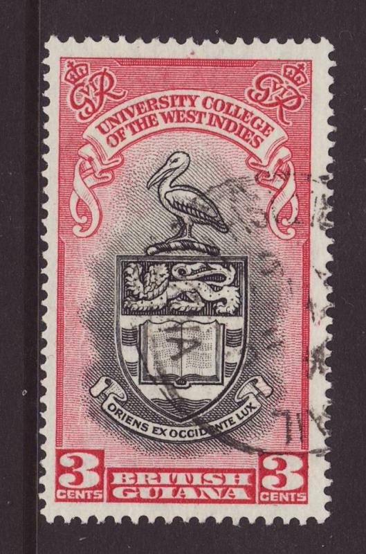 1951 Br Guiana 3c BWI University F/U