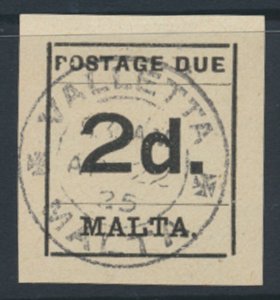 Malta SG D4  SC# J4 Postage Due typeset by Government Printing Office see sca...