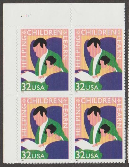 U.S. Scott #3125 Helping Children Learn Stamps - Mint NH Plate Block