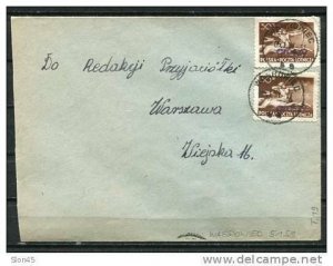 Poland Cover 1951 Cancel ( Wagrowiec 5.1.51) Overprint Groszy T19