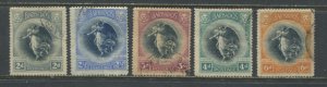 Barbados 1920 values to 6d used