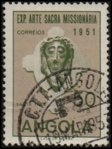 Angola 360- Used - 50c Missionary Art Exhibit (1952)