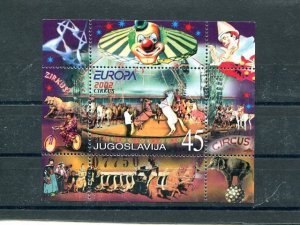 Yugoslavia 2002  Europa sheet plus stamps  Mint VF NH - Lakeshore Philatelics