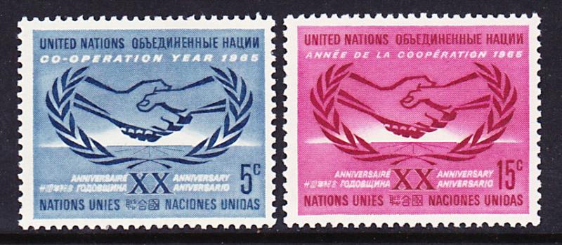 143-44 United Nations 1965 ICY MNH