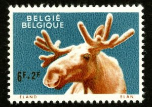 ES-531 BELGIUM 1961 ANIMALS EUROPEAN ELK SC B695 SG 1252 MNH