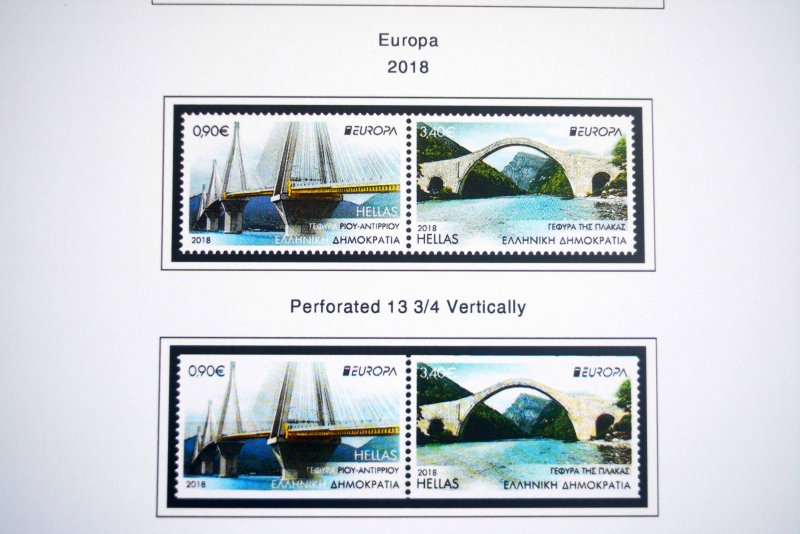 COLOR PRINTED GREECE 2011-2020 STAMP ALBUM PAGES (109 illustrated pages)