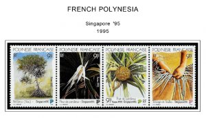 COLOR PRINTED FRENCH POLYNESIA 1892-2010 STAMP ALBUM PAGES (195 illustr. pages)