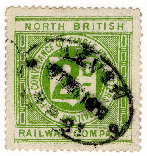 (I.B) North British Railway : Letter Stamp 2d (Leven)