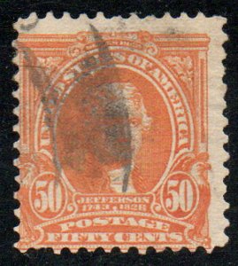 US #310 SCV $35 Fine, pen cancel, small faults, bright color!