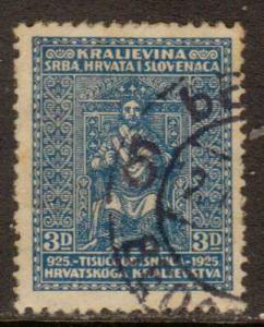 Yugoslavia  #B 19  used/HR  (1929)  c.v. $1.10