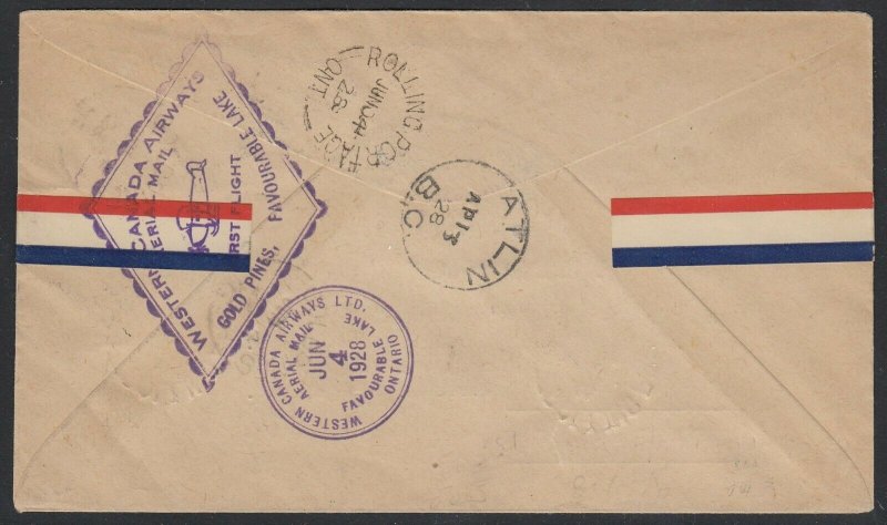 Canada 1928 Yukon Airways & Western Canada Airways Combination Flight Cover