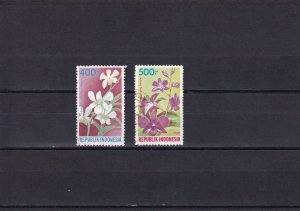 SA07b Indonesia 1988 Flowers used stamps