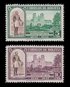 BOLIVIA YEAR 1943. STAMP . SCOTT # 297 - 98. MINT