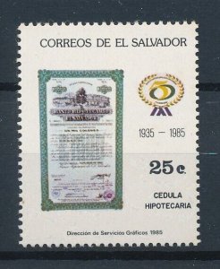 [116240] El Salvador 1985 50 Years Banco Cedula Hipotecaria  MNH