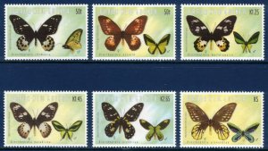 PAPUA NEW GUINEA 2002 Protected Butterflies; Scott 1038-43; MNH