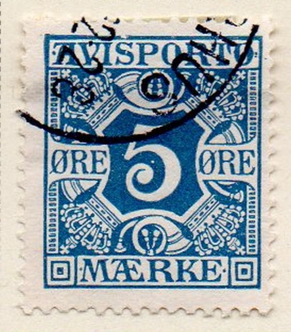 Denmark Sc P12 1914 5 ore Newspaper stamp used