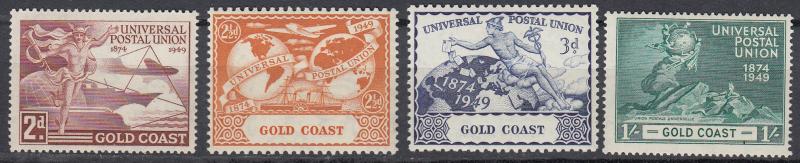 Gold Coast - 1949 UPU Sc# 144/147 - MH/MLH/MNH (996)