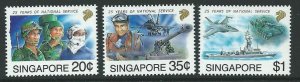 SINGAPORE SG692/4 1992 NATIONAL SERVICE MNH